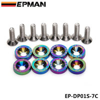 EPMAN Kit di 8 Bulloni per Parafango e Targa, Universali per Auto JDM EP-DP01S