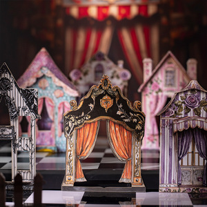 10 tờ/gói Dollhouse loạt nhà phong cảnh cut-out thẻ cứng dán trang trí cổ điển Châu Âu cho máy tính xách tay viết tay - Product Image 4