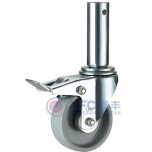 Có thể điều chỉnh ống tròn TPR Polypropylene Nylon giàn giáo bánh xe xoay Khung bánh xe cho xây dựng nhôm giàn giáo tháp - Product Image 1