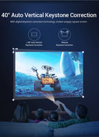 Projecteur DLP ultra-plat super fin 17,5 mm 218 g léger avec batterie intégrée 5000 mAh pour films avant le coucher