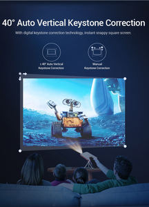 Proyector DLP Super Delgado Ultrafino de 17.5 mm y 218 g, Ligero, con Batería Integrada de 5000 mAh, para Ver Películas Antes de Dormir - Product Image 2