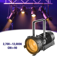 Projecteur LED Fresnel à zoom manuel 300W pour théâtre et église, lumière vidéo de scène LED stroboscopique pour studio