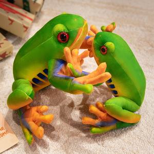 Recién llegado, rana de simulación de peluche, Animal relleno, Animal de zoológico, juguete, regalo de fiesta de cumpleaños, juguete de Animal de rana realista suave - Product Image 3