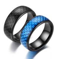 Anneau en céramique NFC programmable étanche de taille personnalisée Ntag 216 Chip Carbon Fiber Ring