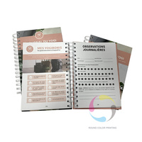 Carnet de notes/agenda/journal A5 personnalisé avec logo, reliure spirale, couverture rigide en carton écologique, papier artistique, impression en gros à prix abordable