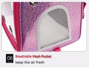 กระเป๋าใส่สัตว์เลี้ยงระบายอากาศได้แบบใหม่กระเป๋าเป้สะพายหลังสุนัขลูกแมวอวกาศกระเป๋าเป้สะพายหลังสำหรับแมวแคปซูลมีหน้าต่าง - Product Image 4