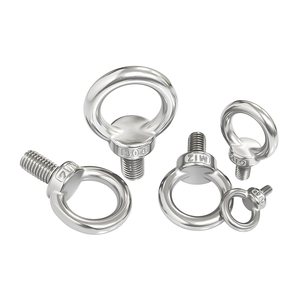 304 스테인리스 스틸 아이볼트 및 너트(링형 천공 연장 나사산 벽 나사 포함) 리프팅 아이볼트 및 나사 - Product Image 3