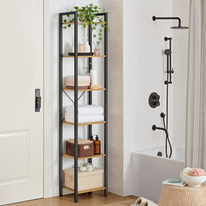 Scaffalatura industriale VASAGLE 30X60X178 <span class=keywords><strong>cm</strong></span> Home Office <span class=keywords><strong>libreria</strong></span> stretta 6 livelli marrone <span class=keywords><strong>libreria</strong></span> - Product Image 2