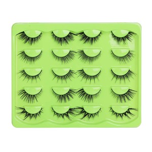 Vente en gros usine – Faux cils réutilisables en cheveux synthétiques 3D de 25 mm, style renard, lot de 10 paires - Product Image 1
