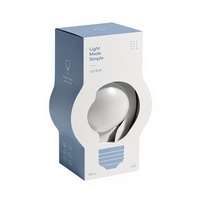 Boîte d'emballage en carton rigide personnalisée avec poignée, ampoule LED bleue, impression quadricolore, revêtement UV pour présentation en magasin, E27, logo personnalisé