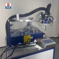 Sistem pencampur Resin epoksi PU semi-otomatis disesuaikan dua komponen dengan komponen inti pompa paten