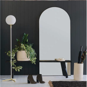 <span class=keywords><strong>Miroir</strong></span> sur pied pleine longueur de style vintage avec <span class=keywords><strong>grand</strong></span> cadre <span class=keywords><strong>en</strong></span> métal <span class=keywords><strong>noir</strong></span> pour la décoration d'un <span class=keywords><strong>grand</strong></span> salon - Product Image 4