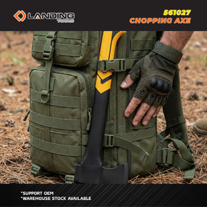 Hacha de 45 cm con mango de axila 561027 #   Hacha de Acero al Carbono de 450 mm y 850 g para Partir Leña, Bricolaje, Campismo al Aire Libre - Product Image 6