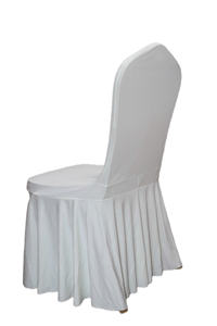 Housse de chaise avec jupe ronde, housse de chaise en spandex, taille personnalisée, extensible, durable, pour mariage, événement, décoration d'hôtel - Product Image 2