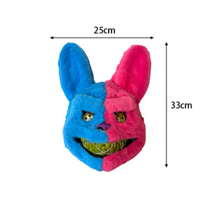 Halloween Party cosplay trang phục PP sang trọng lạnh ánh sáng mặt nạ LED Rave EL dây ánh sáng-up gấu thỏ hai màu sắc mặt nạ - Product Image 4