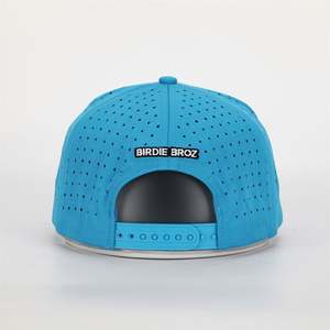 Casquette de baseball personnalisée 5 panneaux en caoutchouc de haute qualité avec logo, chapeau perforé imperméable découpé au laser - Product Image 5