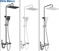 Tiktok nouvelle tendance or luxe mur accroché pistolet métal Piano clé affichage numérique Led thermostatique laiton cuivre salle de bain ensemble de douche