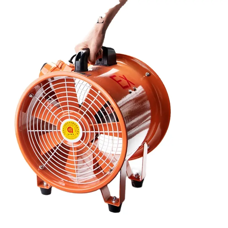 Ventilador de ventilação portátil industrial, pequeno ventilador portátil, ventilador de ar com tubo flexível