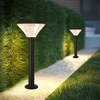 Lampadaire LED conique à nervures, étanche pour extérieur, éclairage de chemin et de pelouse, lampadaire de jardin pour parc et cour de villa