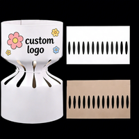 Tempat Bunga Sekali Pakai dari Karton Putih 300gsm Mini/Besar Custom Print untuk Pembungkus Kado & Rangkaian Bunga