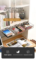 Organisateur de bureau rectangulaire moderne en plastique PC, multifonctionnel, pour outils et fournitures de bureau, boîte de rangement sous table, capacité 1-3L, charge 5kg