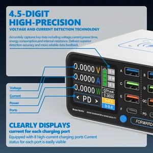 Cargador Rápido Inteligente Multi-Puerto FORWARD FW-P01 de 65W con Carga Inalámbrica para Móviles, Tablets y Laptops, Herramienta de Reparación - Product Image 4