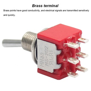 Mini 6-pins spdt chuyển đổi chuyển đổi <span class=keywords><strong>2</strong></span> vị trí momentary thu nhỏ chuyển đổi cho Xe thuyền AC 5A/125V 2A/250V On-On - Product Image 4