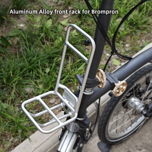 Pièces de rechange pour vélo pliant, porte-bagages avant en alliage d'aluminium pour <span class=keywords><strong>Brompton</strong></span>, porte-sacoches de type « nez de cochon », accessoires de vélo - Product Image 1