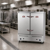 Armoire vapeur à gaz RTK à chauffage rapide, 12 plateaux, corps en acier inoxydable, pour la cuisson de grands volumes de nourriture lors de banquets