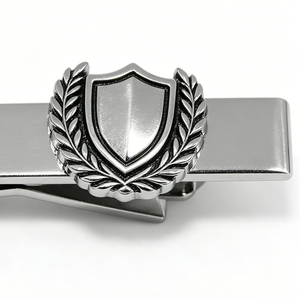 Clips de Corbata Personalizados de Aleación Plateada Pulida, Regalo Formal para Hombres, para Bodas y Negocios, Barra y Pin para Corbata - Product Image 4