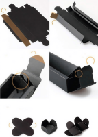 6-Cavity umwelt freundliche DIY leere Hochzeits feier Gunst Schokolade Geschenk box Prägung Matt Laminierung Kein Band/Aufkleber erforderlich