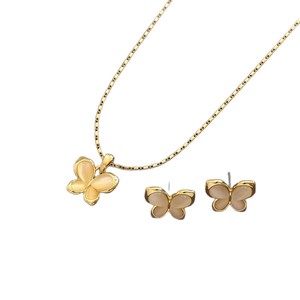 סט תכשיטי פרפר משובץ יהלומים מצופה זהב אמיתי, פשוט ורב-תכליתי, רב-מכר באירופה ובאמריקה - Product Image 5