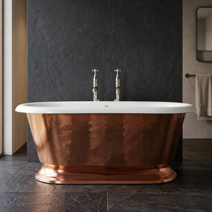 Bañera Rectangular de Cobre Independiente sin Tapa, Clásica y Ecológica, para Bañarse - Artesanía India - Product Image 1