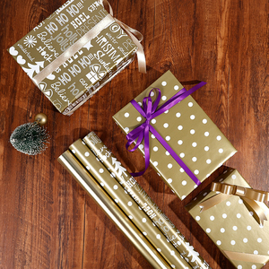 2025 Manufacturer Hot Selling Wholesale 80gsm Wrapping <b>Paper</b> 43*300 cm <b>Gift</b> <b>Wrap</b> for Christmas Packaging - Product Image 6