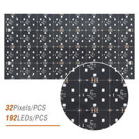 Feuille de matrice LED RGB adressable SMD5050 192 LED DC24V 42W IP20, panneau LED flexible et découpable avec télécommande