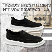 Chaussures en tissu Printemps-Été 2025 Nouveau style coréen Ultra-légères Basses Antidérapantes Résistantes à l'usure Faciles à enfiler Tendance Maille PU PVC