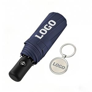 Custom Logo Three-<b>Folding</b> All-Weather Lightweight Umbrella for Wholesale High Quality Business Promotional Gift - Product Image 1