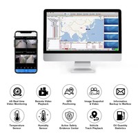 Caméra embarquée 4CH AHD 1080P à double objectif, enregistreur DVR mobile IPS avec GPS/4G/WiFi et visualisation à distance en temps réel pour la sécurité des véhicules commerciaux