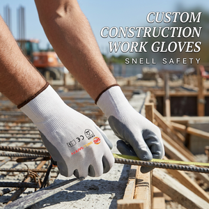 Guantes de Trabajo Recubiertos de Nitrilo de Poliéster 13G, Agarre Firme Ergonómico, Antideslizantes, Guantes de Protección Personal para Mantenimiento Mecánico - Product Image 1