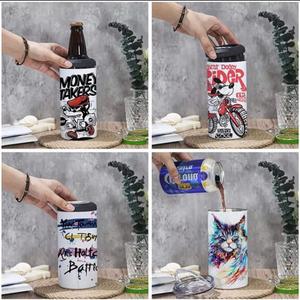 Vaso de Regalo de 16oz de Acero Inoxidable con Aislamiento al Vacío, Doble Tapa, Retención de Frío, Recubrimiento para Transferencia de Calor 4 en 1, para Cerveza y Cola - Product Image 4