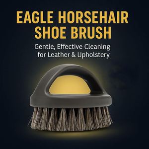 Cepillo de Detalle para Calzado de Cuero con Cerdas Largas de Pelo de Caballo y Cepillo de Limpieza de Silicona Ecológico - Product Image 2