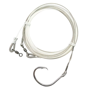 Móc câu tròn bằng thép không gỉ Big Game, bộ dụng cụ câu cá mập với dây cáp 480lb dành cho câu cá ngoài trời, cá ngừ, cá kiếm - Product Image 1