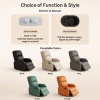 Canapé inclinable simple de style nordique, fauteuil lounge en cuir coloré pour le bureau et la maison