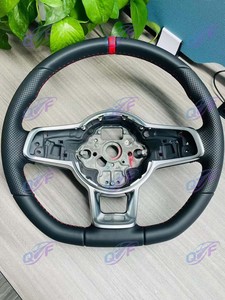Gran oferta, nuevos productos explosivos, costuras azules de cuero perforado para volante de coche Volkswagen Golf MK8 - Product Image 5