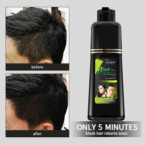 Professional Black Hair <strong>Dyeing</strong> Fast 5 Mins Black Wash Shampoo 200ml/400ml/sachet Long-lasting <strong>Formula</strong> - Product Image 6