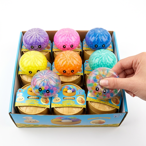 Wholesale Color Bead Filling Dumpling Toy <b>Squishy</b> TPR Eco-Friendly Soft Kawaii Fidget Sensory Stress Relief Customizable - Product Image 2
