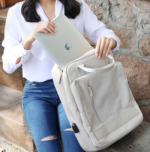 Sac à dos pour ordinateur portable pour filles et femmes, logo personnalisé, vente en gros, haute qualité, sac à dos de voyage avec USB - Product Image 6