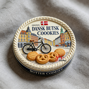 Imán Creativo 3D Redondo para Refrigerador con Diseño <span class=keywords><strong>de</strong></span> Galletas Danesas, Calle <span class=keywords><strong>de</strong></span> <span class=keywords><strong>Copenhague</strong></span> y Bicicleta, Imán <span class=keywords><strong>de</strong></span> Resina para Tienda <span class=keywords><strong>de</strong></span> Recuerdos Turísticos - Product Image 2