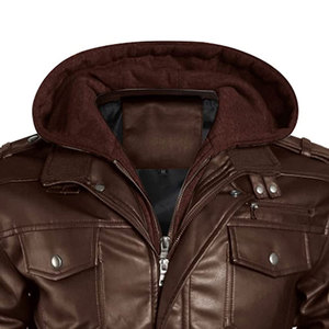 100% High Quality Fashionable Waterproof Leather <b>Jacket</b> for <b>Men</b> Custom Logo and Color Customized Winter Wear <b>Men</b> Leather <b>Jacket</b> - Product Image 5