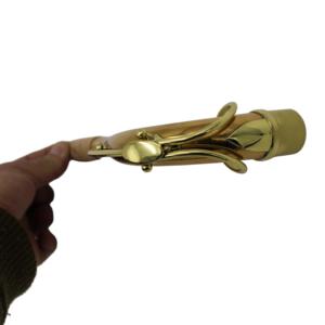 Col <span class=keywords><strong>de</strong></span> saxophone ténor SBA en cuivre importé, électrophorèse or foncé avec plaque ronde - Product Image 5